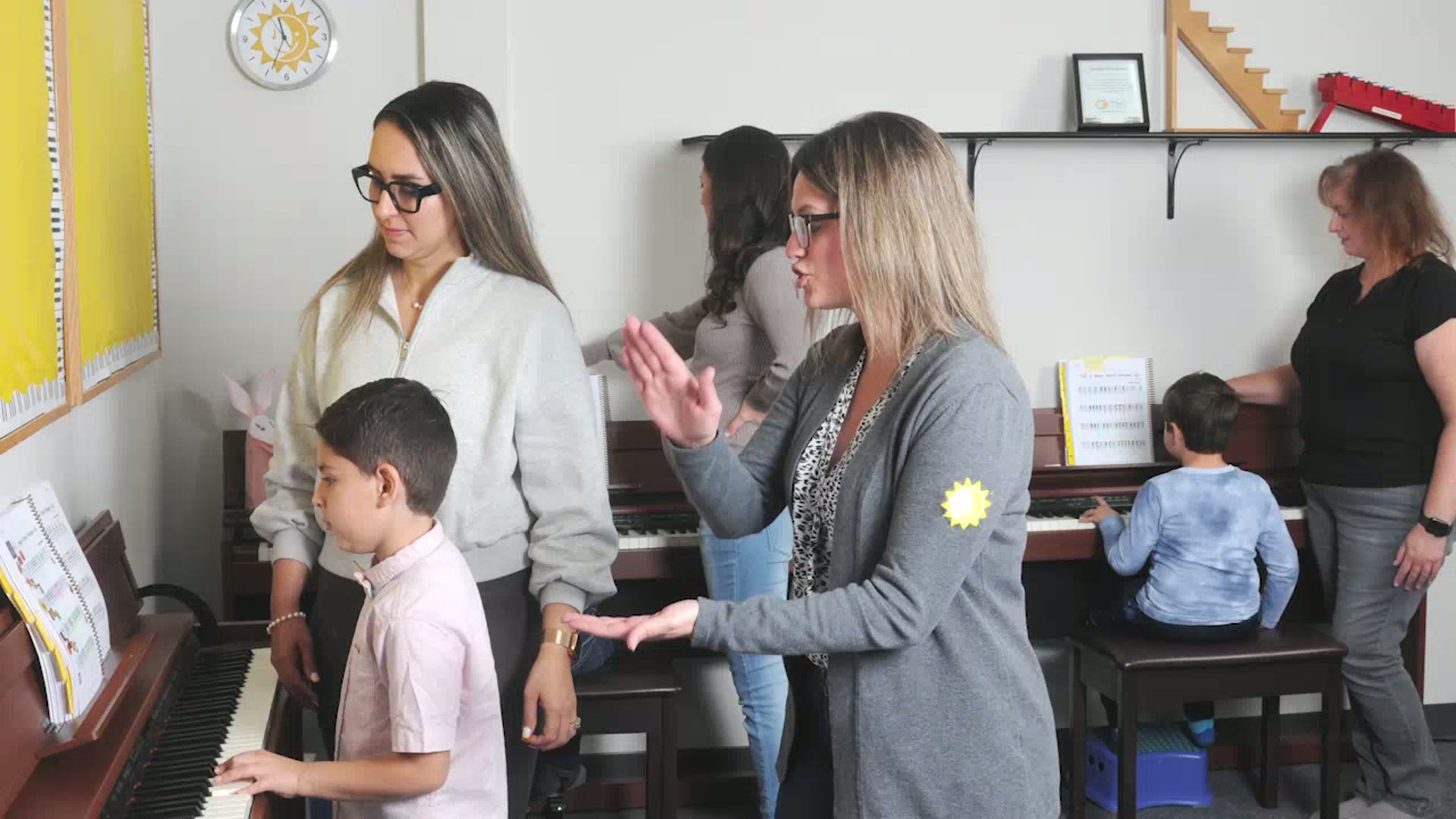Children learning music with MYC